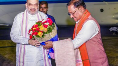 HM Amit Shah arrives in Chhattisgarh on three-day visit