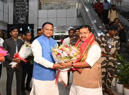 BJP President Nitin Nabin arrives in Odisha, receives warm welcome in Bhubaneswar