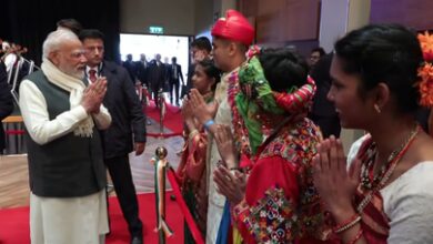 PM Modi receives warm welcome from Indian community in Norway PM Modi receives warm welcome from Indian community in Norway
