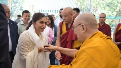 Bhumi Pednekar shares glimpse of her ‘inward journey’ as she meets Dalai Lama