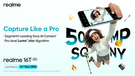 realme 16T 5G introduces segment’s leading 50MP Sony AI camera for content creators in India