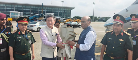 Defence Minister Rajnath Singh arrives in Hanoi on two-day Vietnam visit