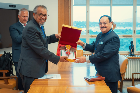 At World Health Assembly, JP Nadda reaffirms continuation of India’s support to WHO