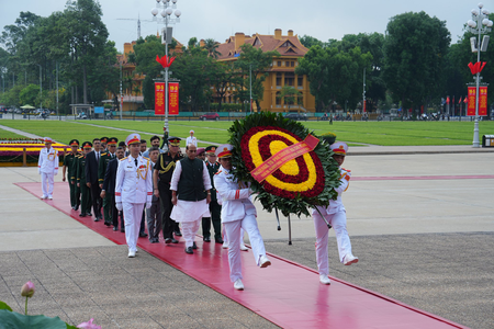 Rajnath Singh pays homage to Vietnam’s founding father Ho Chi Minh Rajnath Singh pays homage to Vietnam’s founding father Ho Chi Minh
