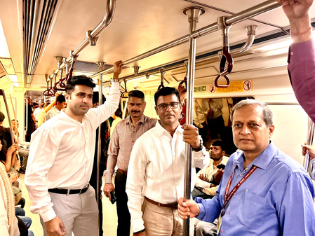 Delhi: NDMC chief takes Metro to office, asks staff to adopt green mobility Delhi: NDMC chief takes Metro to office, asks staff to adopt green mobility