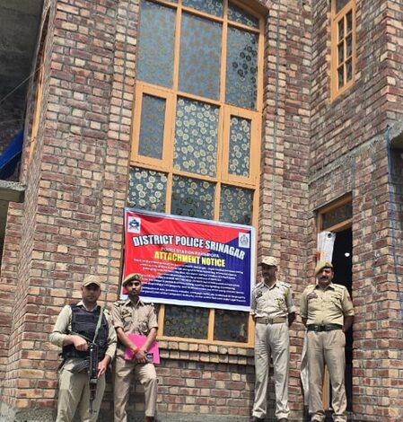 Drug peddler’s property worth Rs 1.5 crore attached under ‘Nasha-Mukt J&K Abhiyaan’