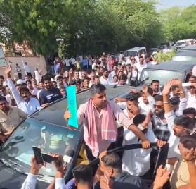 Rajasthan MLA pours petrol on self during protest march in Barmer Rajasthan MLA pours petrol on self during protest march in Barmer
