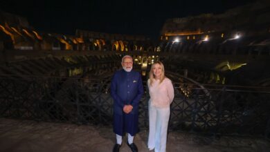 PM Modi visits Colosseum in Rome with Italian counterpart Meloni PM Modi visits Colosseum in Rome with Italian counterpart Meloni