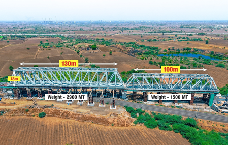 Gujarat: 130-metre steel bridge span completed for bullet train project​