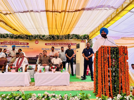 Punjab Governor lays stone of road under bridge Punjab Governor lays stone of road under bridge