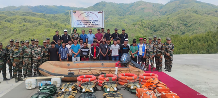 Assam Rifles, Army conduct joint flood relief and disaster response training in Tripura, Mizoram Assam Rifles, Army conduct joint flood relief and disaster response training in Tripura, Mizoram