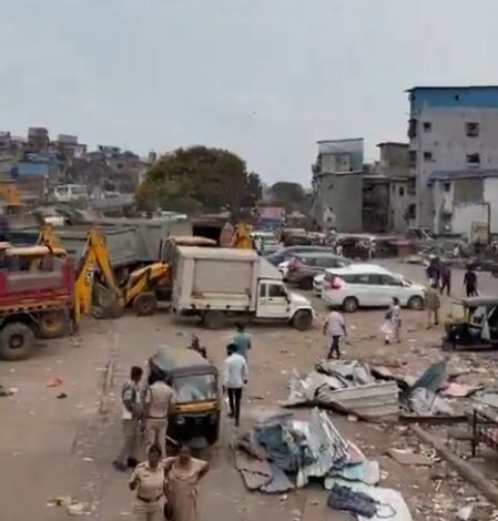 Demolition, debris cleaning continues in Mumbai’s Garib Nagar; cops round up more accused Demolition, debris cleaning continues in Mumbai’s Garib Nagar; cops round up more accused