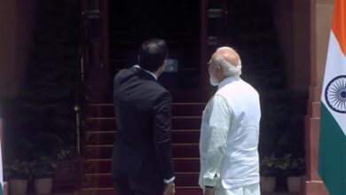 Cyprus President Nikos Christodoulides takes selfie with PM Modi Cyprus President Nikos Christodoulides takes selfie with PM Modi