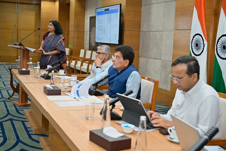Piyush Goyal chairs meeting on giving big push to manufacturing sector Piyush Goyal chairs meeting on giving big push to manufacturing sector