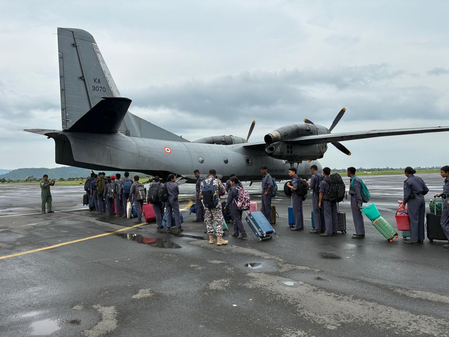 Amid prevailing security situation, 132 NCC cadets stranded in Manipur airlifted to Assam Amid prevailing security situation, 132 NCC cadets stranded in Manipur airlifted to Assam