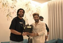 Venkatesh Iyer meets Allu Arjun, gifts a signed jersey to the Pushpa actor’s son Venkatesh Iyer meets Allu Arjun, gifts a signed jersey to the Pushpa actor’s son