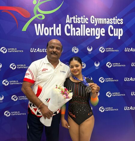 Gymnastics: India’s Pranati Nayak clinches silver at FIG World Challenge Cup Gymnastics: India’s Pranati Nayak clinches silver at FIG World Challenge Cup