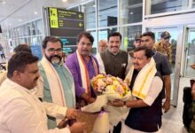 Karnataka BJP leaders welcome party chief Nitin Nabin at Bengaluru airport Karnataka BJP leaders welcome party chief Nitin Nabin at Bengaluru airport