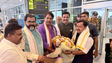 Karnataka BJP leaders welcome party chief Nitin Nabin at Bengaluru airport Karnataka BJP leaders welcome party chief Nitin Nabin at Bengaluru airport