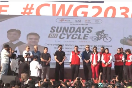 Commonwealth Games Day celebrated with Fit India cycling events in Delhi, Gujarat Commonwealth Games Day celebrated with Fit India cycling events in Delhi, Gujarat