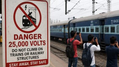 Selfie attempt turns dangerous: Railways caution against reels, selfies on trains Selfie attempt turns dangerous: Railways caution against reels, selfies on trains