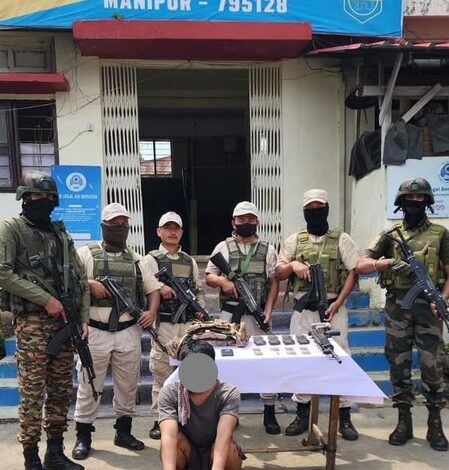 Five militants held, weapons seized during security operations in Manipur Five militants held, weapons seized during security operations in Manipur