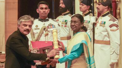 President Murmu honours Dharmendra, Harmanpreet Kaur, Uday Kotak with Padma Awards