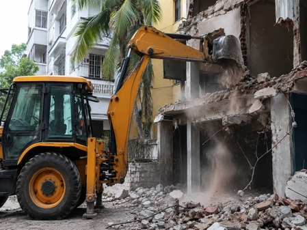 Kolkata: Under-construction building linked to Trinamool leader demolished Kolkata: Under-construction building linked to Trinamool leader demolished