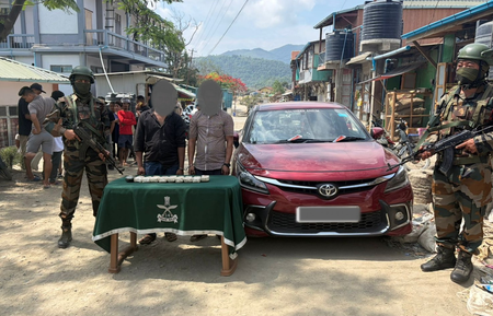 Assam Rifles seize drugs, gold valued at Rs 6.75 crore in Mizoram; three held Assam Rifles seize drugs, gold valued at Rs 6.75 crore in Mizoram; three held