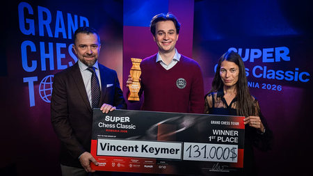 Grand Chess Tour: Vincent Keymer wins Super Chess Classic Romania in breakthrough debut Grand Chess Tour: Vincent Keymer wins Super Chess Classic Romania in breakthrough debut
