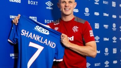 Rangers sign Scotland forward Lawrence Shankland from Hearts