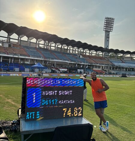 Sumit Antil makes history with a massive 74.82m throw in Indian Open Para Athletics