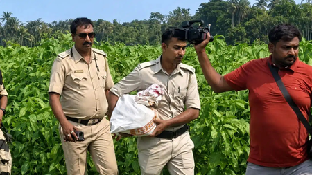 After nightlong counting, Rs 2.24 crore recovered from bags buried in Trinamool leader’s farmland After nightlong counting, Rs 2.24 crore recovered from bags buried in Trinamool leader’s farmland