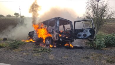Four family members, including local Cong leader, die as moving SUV catches fire in Ajmer Four family members, including local Cong leader, die as moving SUV catches fire in Ajmer