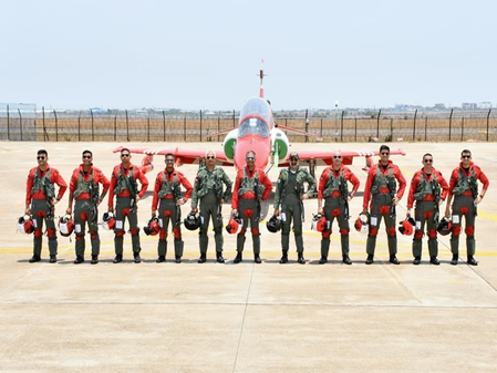 IAF chief AP Singh flies with Suryakiran Aerobatic Team to mark 30th anniversary IAF chief AP Singh flies with Suryakiran Aerobatic Team to mark 30th anniversary