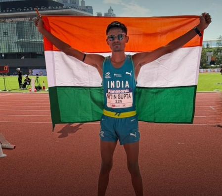 Asian U20 Athletics: Nitin Gupta clinches gold in 5000m race walk; Sadhna wins triple jump silver