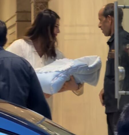 Divyanka Tripathi’s heartwarming gesture towards security guard while taking newborn home wins hearts online Divyanka Tripathi’s heartwarming gesture towards security guard while taking newborn home wins hearts online