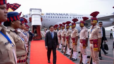 Myanmar President arrives in India for 5-day visit, offers prayers at Mahabodhi Temple in Gaya