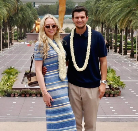 US Prez Trump’s daughter Tiffany arrives in Agra with husband during private visit to India US Prez Trump’s daughter Tiffany arrives in Agra with husband during private visit to India
