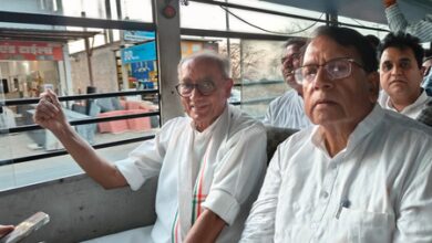 NEET paper leak: Digvijaya Singh, other Congress leaders detained during protest in Bhopal