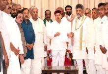 Shivakumar stakes claim to form govt; Guv invites him to take oath with team