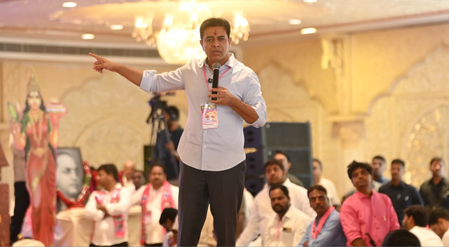 KTR challenges Revanth Reddy to contest elections only after fulfilling all promises KTR challenges Revanth Reddy to contest elections only after fulfilling all promises
