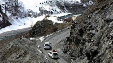 Driver & helper escape miraculously as truck drops into 400-ft-deep gorge near Zojila Pass