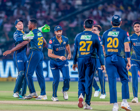 IPL 2026: Rashid’s four-fer, Gill’s 84 help GT thrash RR by 77 runs