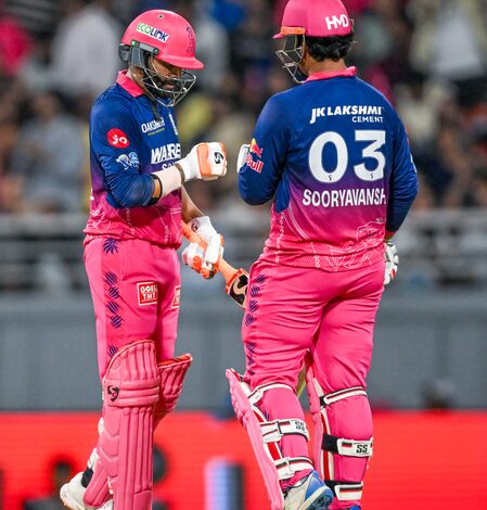 IPL 2026: Sooryavanshi’s 96, Jadeja and Ferreira’s knocks carry RR to 214/6 against GT IPL 2026: Sooryavanshi’s 96, Jadeja and Ferreira’s knocks carry RR to 214/6 against GT