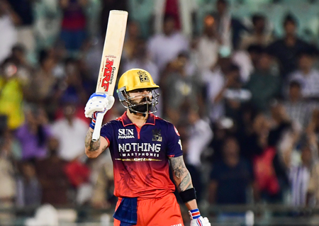 IPL 2026: Kohli’s unbeaten 105 powers RCB to top spot with six-wicket win over KKR (ld)