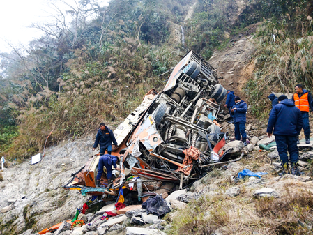 Nepal: Eight die, 16 injured in bus accident Nepal: Eight die, 16 injured in bus accident