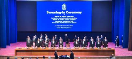 CJI Surya Kant administers oath to five new Supreme Court judges CJI Surya Kant administers oath to five new Supreme Court judges