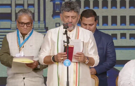 Shivakumar sworn in as Karnataka’s 25th CM