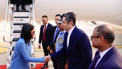 Venezuela’s Acting President Delcy Rodriguez arrives in India for five-day visit
